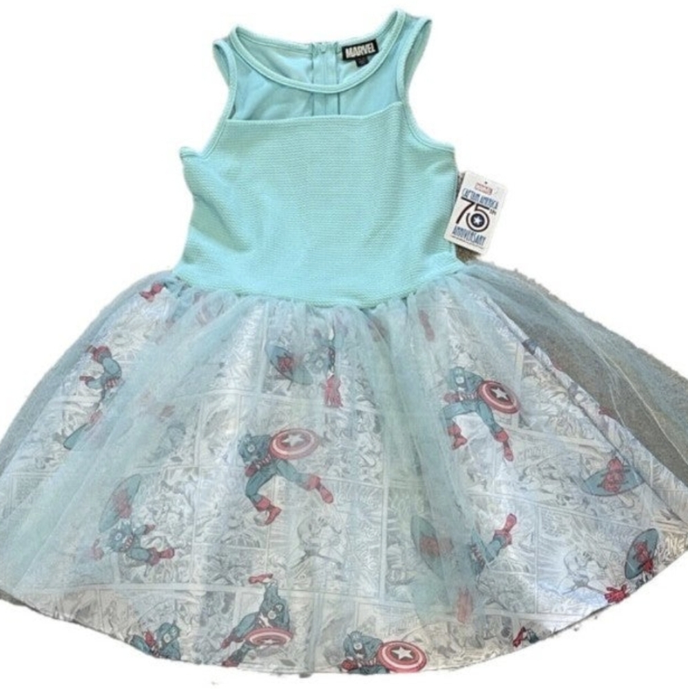 Nwot Kids Marvel Dress attached tutu Size 16